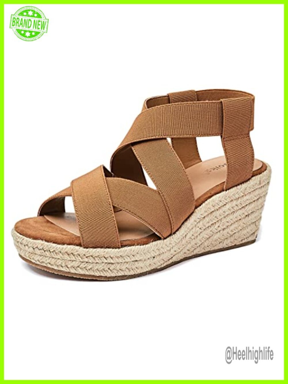 Wide Width Platform Wedge Sandals with Ankle Strap
